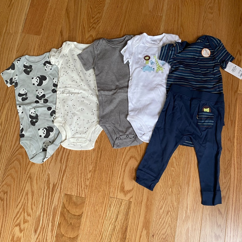 12m bundle NEW gender neutral onesies